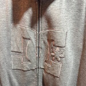 DC Heather Gray Embroidered Hoodie